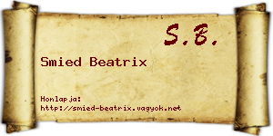 Smied Beatrix névjegykártya